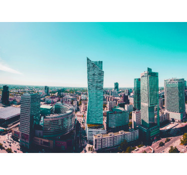 Rolgordijn woonkamer warschau overdag - TenStickers