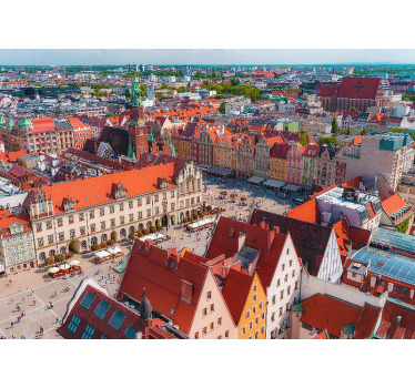 Rolgordijn woonkamer wrocław panoramafoto - TenStickers