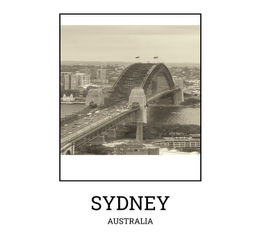 Rolgordijn woonkamer sydney zwart-wit - TenStickers