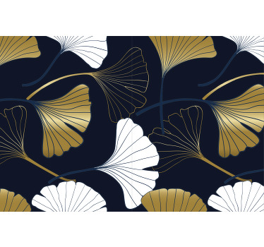 Estor enrollable salón hojas de ginkgo en relieve - TenVinilo