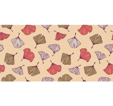 Estor enrollable salón hojas de ginkgo coloridas - TenVinilo