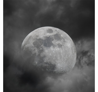 Estor enrollable salón diseño espacial planeta gris - TenVinilo