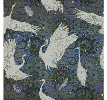 Estor enrollable salón adornos de estilo oriental - TenVinilo