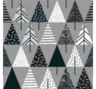 Rolgordijn woonkamer minimalistische bomen nordic stijl - TenStickers