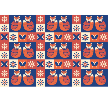 Living room blind with colorful animal pattern - TenStickers