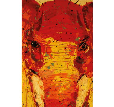 Living room blind with colorful elephant face - TenStickers