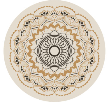 Estore de rolo bege design circular mandala beige - TenStickers