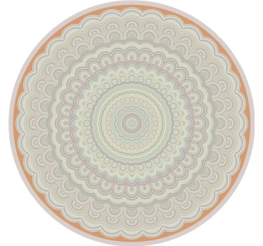Beige roller blind with circular beige mandala - TenStickers