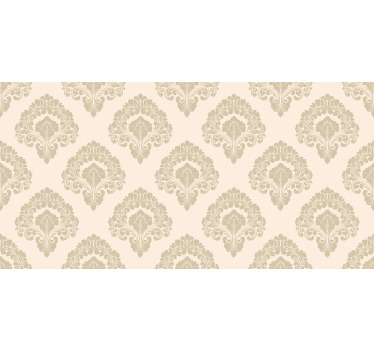 Beige roller blind with french provincial gold floral design - TenStickers