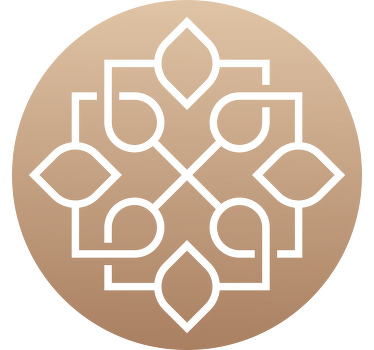 Estor enrollable beige diseño de mandala líneas geométricas - TenVinilo