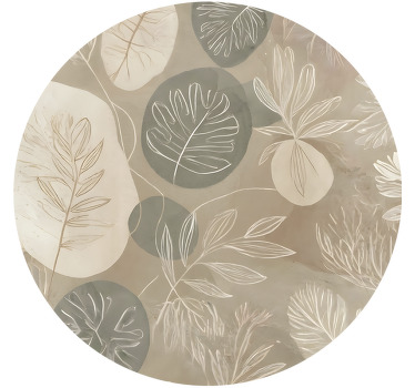 Estor enrollable beige abstracto botánico neutro - TenVinilo
