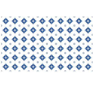 Estor enrollable habitación azulejo vintage azul - TenVinilo