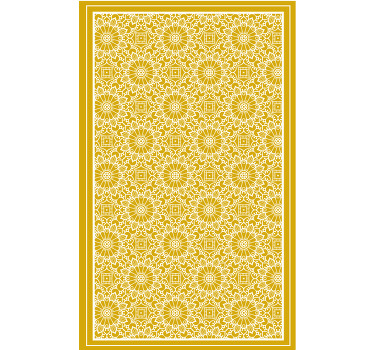 Estor enrollable habitación forma vintage amarilla - TenVinilo