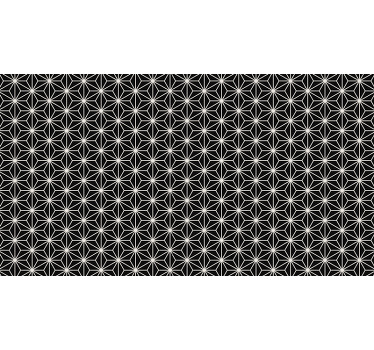 Blind bedroom black and white geometric diamonds - TenStickers