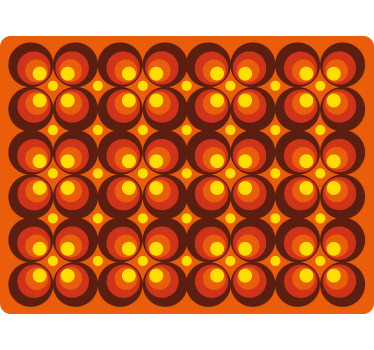 Estor enrollable habitación círculos amarillos 70s - TenVinilo