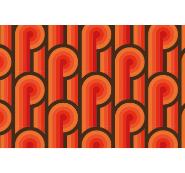 Estor enrollable habitación nudo naranja años 70 - TenVinilo