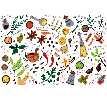 Estor enrollable habitación sazonador - TenVinilo