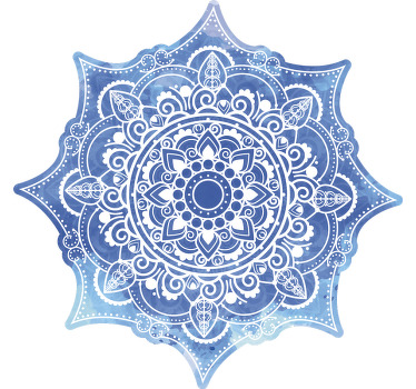 Estor enrollable habitación mandala azul aquarella - TenVinilo