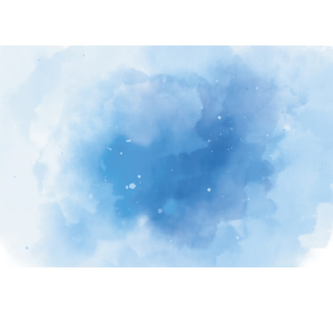 Estor enrollable habitación acuarela azul minimalista - TenVinilo