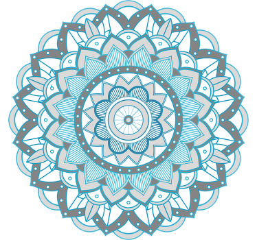 Estor enrollable habitación diseño mandala azul - TenVinilo