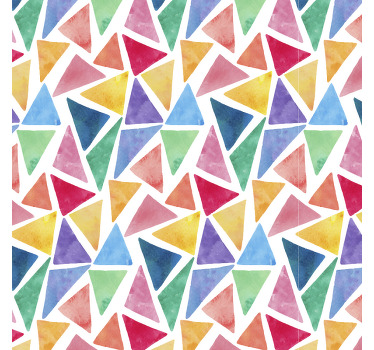 Estor enrollable habitación motivo triángulos coloridos - TenVinilo