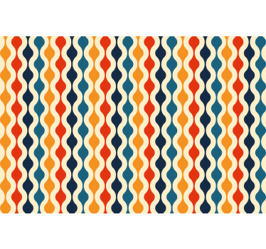 Estor enrollable habitación olas de los 70 - TenVinilo