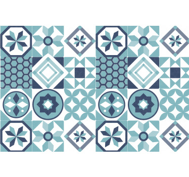 Estor enrollable habitación adornos azul oscuro - TenVinilo