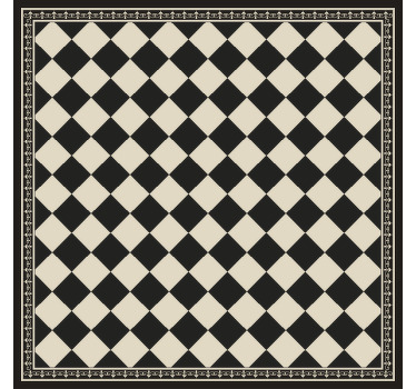 Estor enrollable habitación tablero de ajedrez negro - TenVinilo