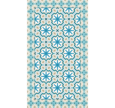 Estor enrollable habitación beija azul y marrón - TenVinilo