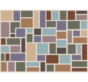 Estor enrollable habitación azulejo moderno colorido - TenVinilo