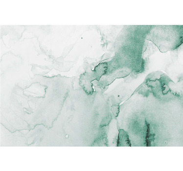 Estor enrollable habitación acuarela blanca y verde - TenVinilo