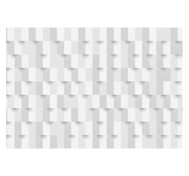 Estor enrollable blanco rompecabezas geométrico - TenVinilo