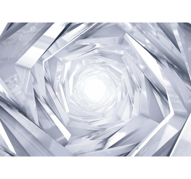 White window blind with abstract geometric design - TenStickers