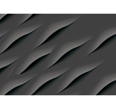 Grå rullegardin abstrakte grå bølkemønstre - TenStickers