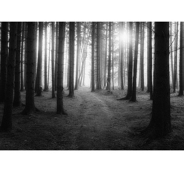 Estore de rolo cinzento floresta encantada - TenStickers