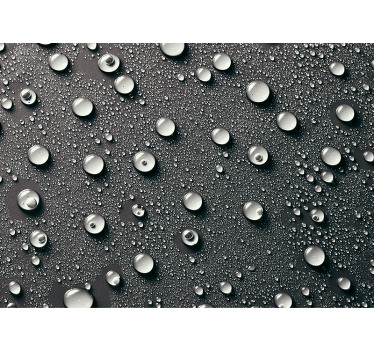 Estor enrollable gris fondo de baño gris con burbujas - TenVinilo