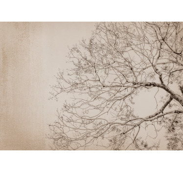 Estor enrollable beige estilo floral japandi - TenVinilo