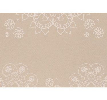 Estor enrollable beige patrón mandala de india - TenVinilo