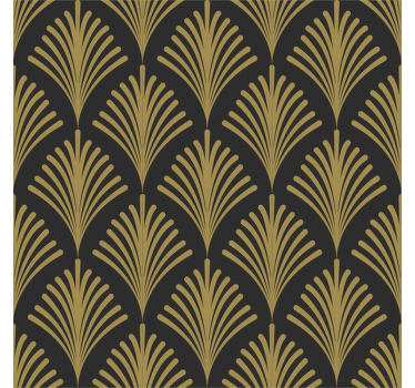 Vintage roller blind 1920s golden elegance - TenStickers