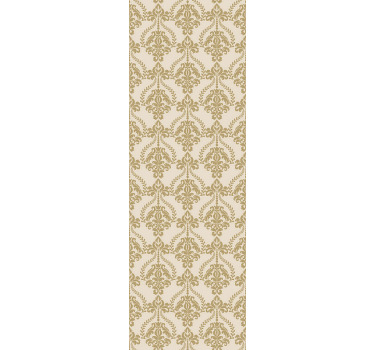 Retro rullegardin med blomstrede beige detaljer - TenStickers