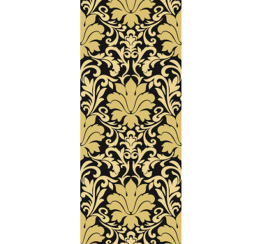 Retro rullegardin med elegant damask dekoration - TenStickers