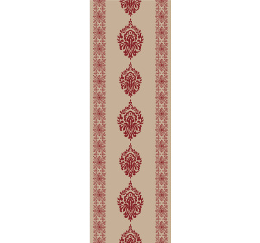 Retro rullegardin i elegante røde mønstre - TenStickers