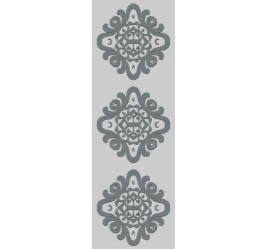 Vintage roller blind with detailed floral design - TenStickers