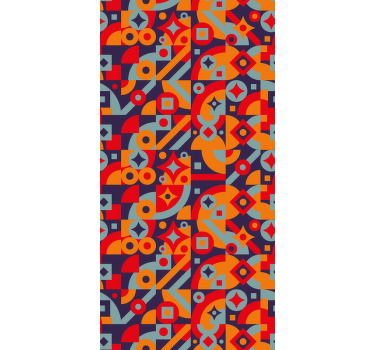 Rollo fenster vintage mit geometrischen motiven - TenStickers
