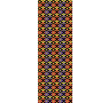 Rollo fenster vintage mit retro kreise muster - TenStickers
