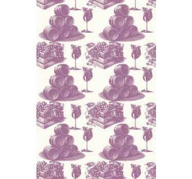 Store enrouleur vintage motif vintage français violet - TenStickers