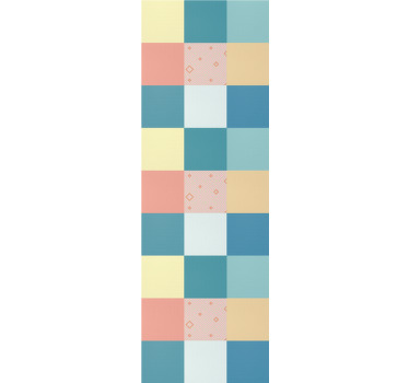 Rolo zavjese berba šareni retro patchwork uzorak - TenStickers