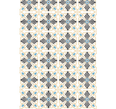 Vintage stor perde - vintage çapraz spiral tasarım - TenStickers