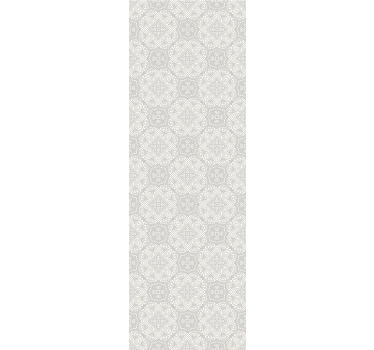 Vintage stor perde - gri etnik desenli ince tasarım - TenStickers