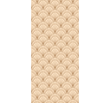 Rollo fenster vintage mit goldenem muschel-muster - TenStickers